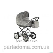 Детская коляска Roan marita prestige chrome ,колесо 14b s125 серый-серый,белый узор фотография