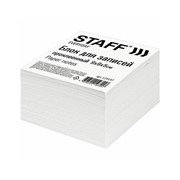 Блок для записей STAFF проклеенный, куб 9х9х5 см, белый, белизна 70-80%, 129197, (12 шт.) фото