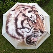 Раскладной зонт с 3D принтом “Тигр“ фотография