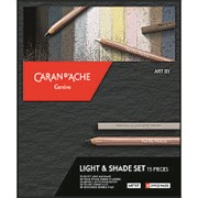 Carandache Набор для рисования Carandache, 9 карандашей, 2 пастели, аксессуары, металлическая коробка Набор фото