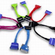 Кабель Thermaltake IDE XRound cable ATA133/100/66 (3 connectors), 48см, Blue фотография