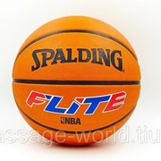 Мяч баскетбольный резиновый №7 SPALD FLITE BRICK (резина, бутил, оранжевый) фотография
