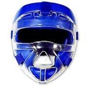 Шлем маска для рукопашного боя, синий, кожа CLIFF, Р: L