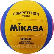 Мяч для водного поло "MIKASA W6600W" р.5, муж, резина, вес 400-450гр. дл. окр 68-71см, жел-син-роз