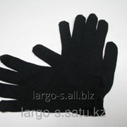 Перчатки плотные черные фото