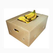 Ящики тарные банановые из гофрокартона. фотография