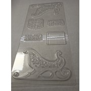 Пластиковая форма для шоколада “Сани“ 27X12 cм фото
