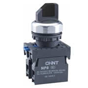 Переключатель без подсветки NP8-11X/312 3 полож. с фиксацией черн. 1НО+1НЗ IP65 (R) CHINT 667137 фото