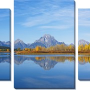 Картина модульная Горы и озеро копія фотография