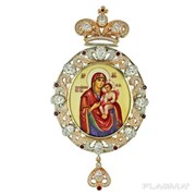 Панагия серебряная с образом Божия Матерь Песчанская без цепи 2.7.0167 фото