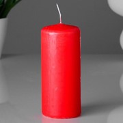 Свеча - цилиндр 11,5х5см красная фото
