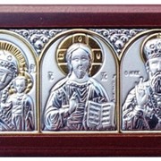 Автомобильные иконы трех святых: Спаситель, Божья Матерь, Святой Николай Код товара: ОEK1XAG