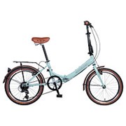 Велосипед NOVATRACK 20“ складной, AURORA, светло-бирюзовый, Shimano 6 speed, TY21/RS35/SG-6SI #09862 фото