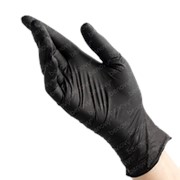 Перчатки смотровые нитриловые нестерильные неопудренные Benovy черные S 50/500 фотография