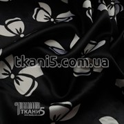 Ткань Атлас бантики черно-белые (50-70 мм) 4451