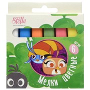 Мелки цветные, школьные, STELLA BY ANGRY BIRDS, 6 шт. (ACTION!) фото