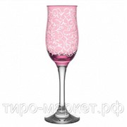Набор стаканов “Лиана“ 6 штук 250мл. гравировка, розовый фотография