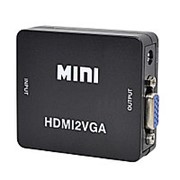 Переходник преобразователь из HDMI в VGA 1080P видео с аудио (Черный) фотография