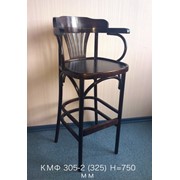 Кресло деревянное барное КМФ 305-2 АПОЛЛО (Н=750 мм) фото