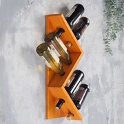 Полка деревянная 'Зигзаг' под 6 бутылок, 61х25,5х10,5 см фото