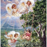 Картина стразами Четыре ангелочка 40*50 фотография
