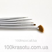 Набор кистей для рисования Lker - 5 шт/уп - серебряная ручка