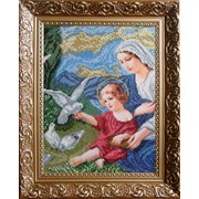 Набор для вышивки бисером Богородица и голуби БС Солес оптом и розница фото