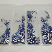 Кристаллы Стразы для ногтей смешанный размер SS3-SS10 (светло-синий). фото