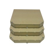 Коробки для пиццы бурые, серые, коробки под пиццу, упаковка для пиццы, производство, продажа фотография