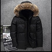 Зимняя куртка пух 80% (чёрный) непромокаемая-непродуваемая