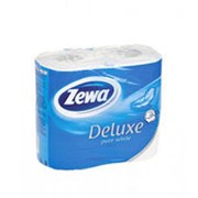Туалетная бумага ZEWA 3 слоя белая, 4 шт фотография