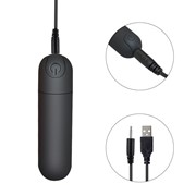 Вибропуля перезаряжаемая черный 7,6 см фото