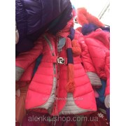 Детское зимнее пальто на девочку 3-7 лет. Малиновое, код товара 131661888