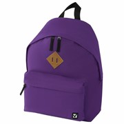 Рюкзак BRAUBERG, универсальный, сити-формат, один тон, фиолетовый, 20 литров, 41х32х14 см, 225376 фото