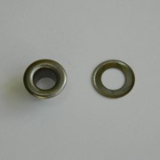 Люверсы стальные №4 (Блочка + кольцо), цвет Темный никель фото