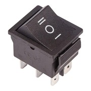 Выключатель клавишный 250 В 15А (6с) (ON) -OFF- (ON) с нейтралью (RWB-508 SC-767) черн. Rexant 36-2370 фото