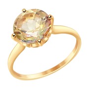Золотое кольцо с топазами и фианитами SOKOLOV 714915* фотография