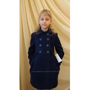 Пальто кашемировое - Оксворд,синий Deffchonki, Пальто для девочек фото