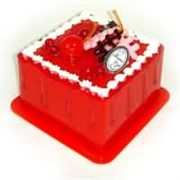 Копилка пластиковая Торт прямоугольный красный HAPPY DAY фото