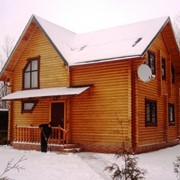 Козацкий хутор -деревянный дом из оцилиндрованного бревна фото