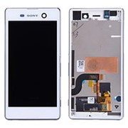 Дисплей для Sony M5 в сборе с тачскрином на рамке (White) фото