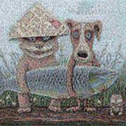 Набор для вышивания Panna Живая картина «Большая рыба» 19,5*25,5см ЖК-2075 фото