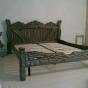 Кровати на заказ в Луганске, деревянная кровать купить от производителя, кровать из масива дерева, двухспальная кровать из натурального дерева. фото