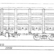 Услуги железнодорожных перевозок, 4-осный полувагон, модель 12-П001
