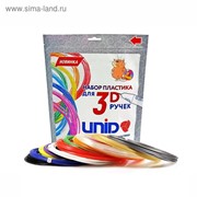 Пластик UNID PLA-12, для 3Д ручки, 12 цветов в наборе, по 10 метров фото