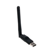 Адаптер Wi-Fi LuazON LW-2, 150 Mbps, с антенной, однодиапазонный, USB, черный