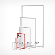 Пластиковая рамка с закругленными углами формата А4 фото