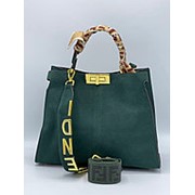 Сумка женская FENDI замша зеленая фото