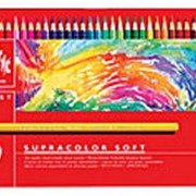 Набор цветных карандашей Carandache Supracolor Soft Aquarelle, 3.8 мм, 40 цветов в металлической коробке
