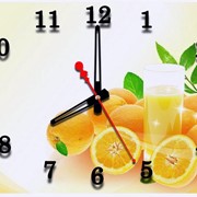 Часы-картина Апельсиновый фреш, часы настенные оптом, часы для кухни фото
